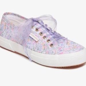 LoveShackFancy Purple Ribbon Sneakers